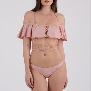 Pink ruffle Windsor bikini